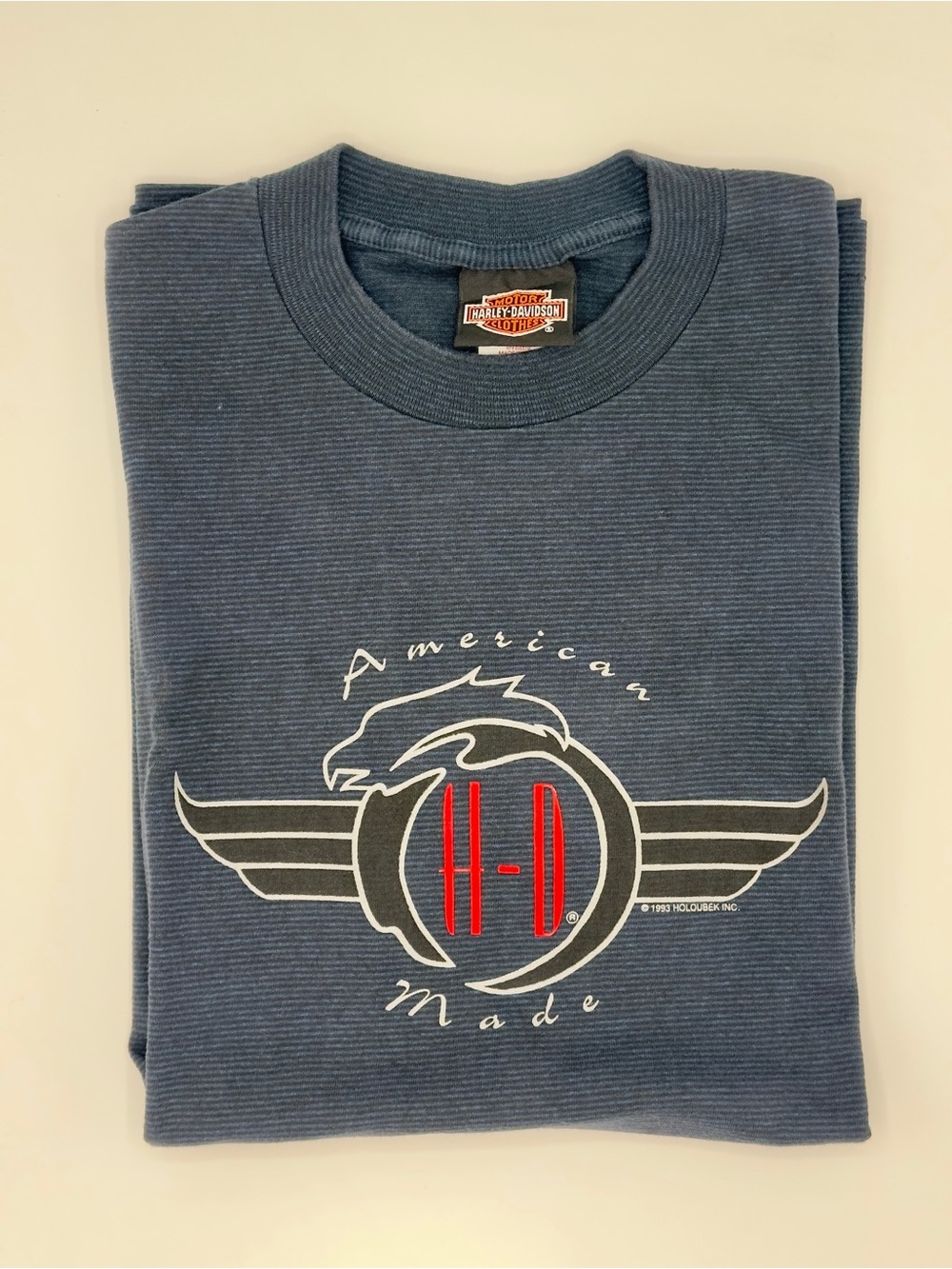 Vintage 1990s Harley-Davidson Men’s Blue T-shirt - Large - Holoubec- Minnesota